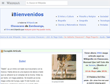 Tablet Screenshot of cbk-zam.wikipedia.org