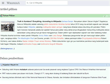 Tablet Screenshot of bjn.wikipedia.org